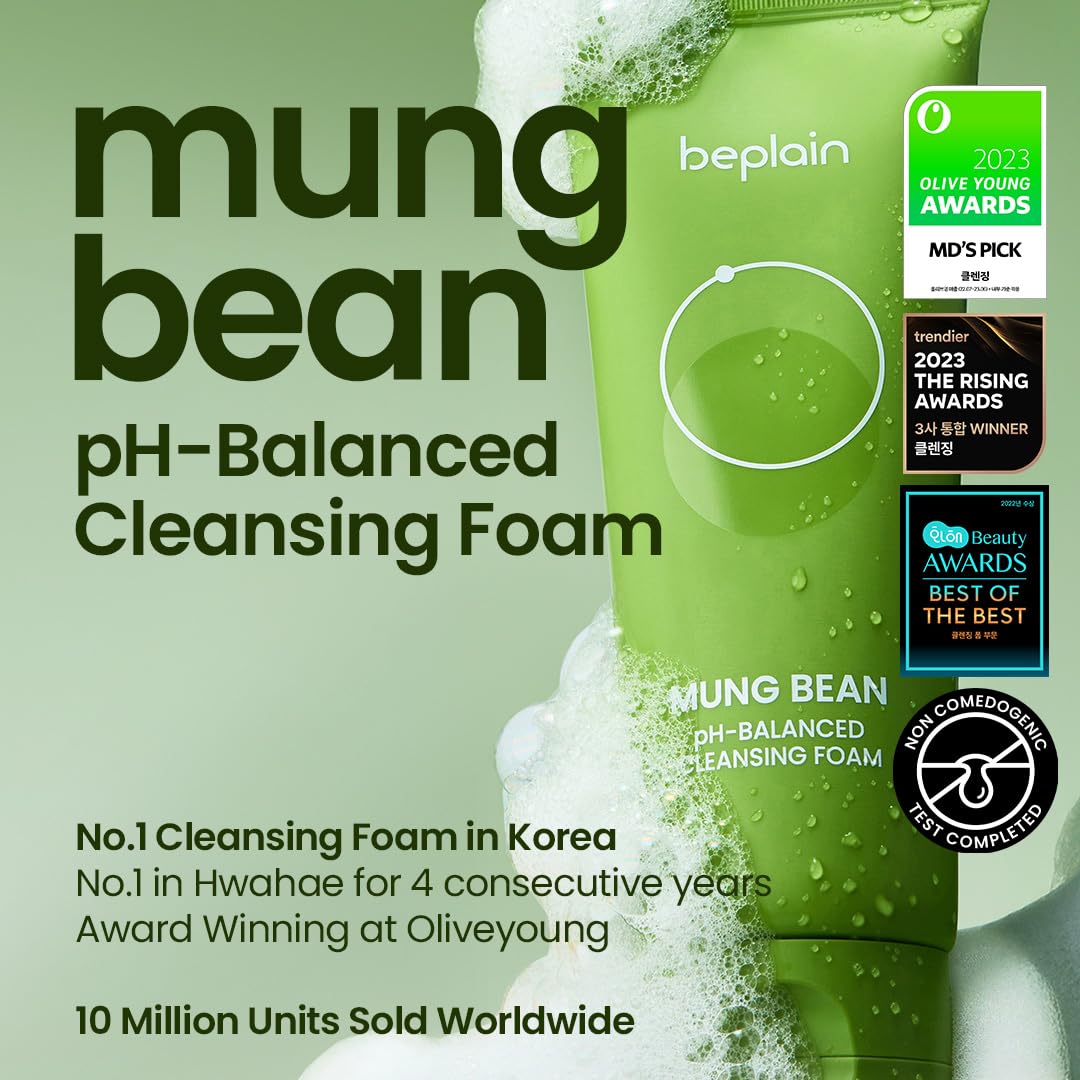 [BEPLAIN] Mung Bean Cleansing Foam 160ml