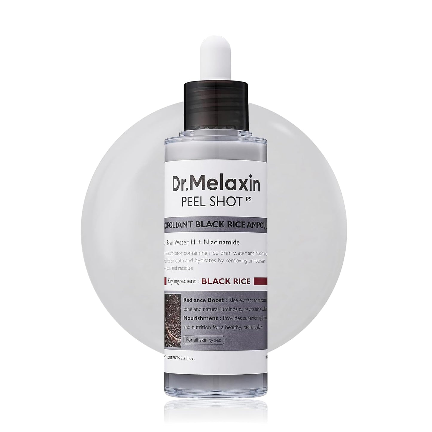 [DR.MELAXIN] Peel Shot Exfoliating Black Rice Ampoule 80ml