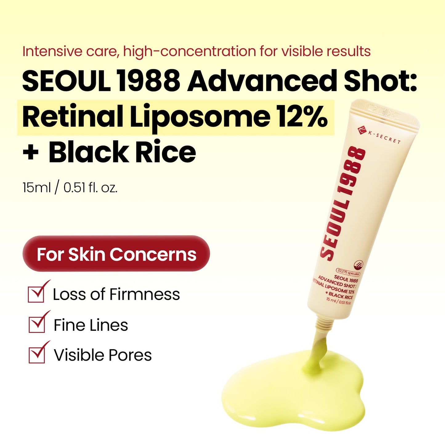 [KSECRET] SEOUL 1988 Advanced Shot: Retinal Liposome 12% + Black Rice 15g