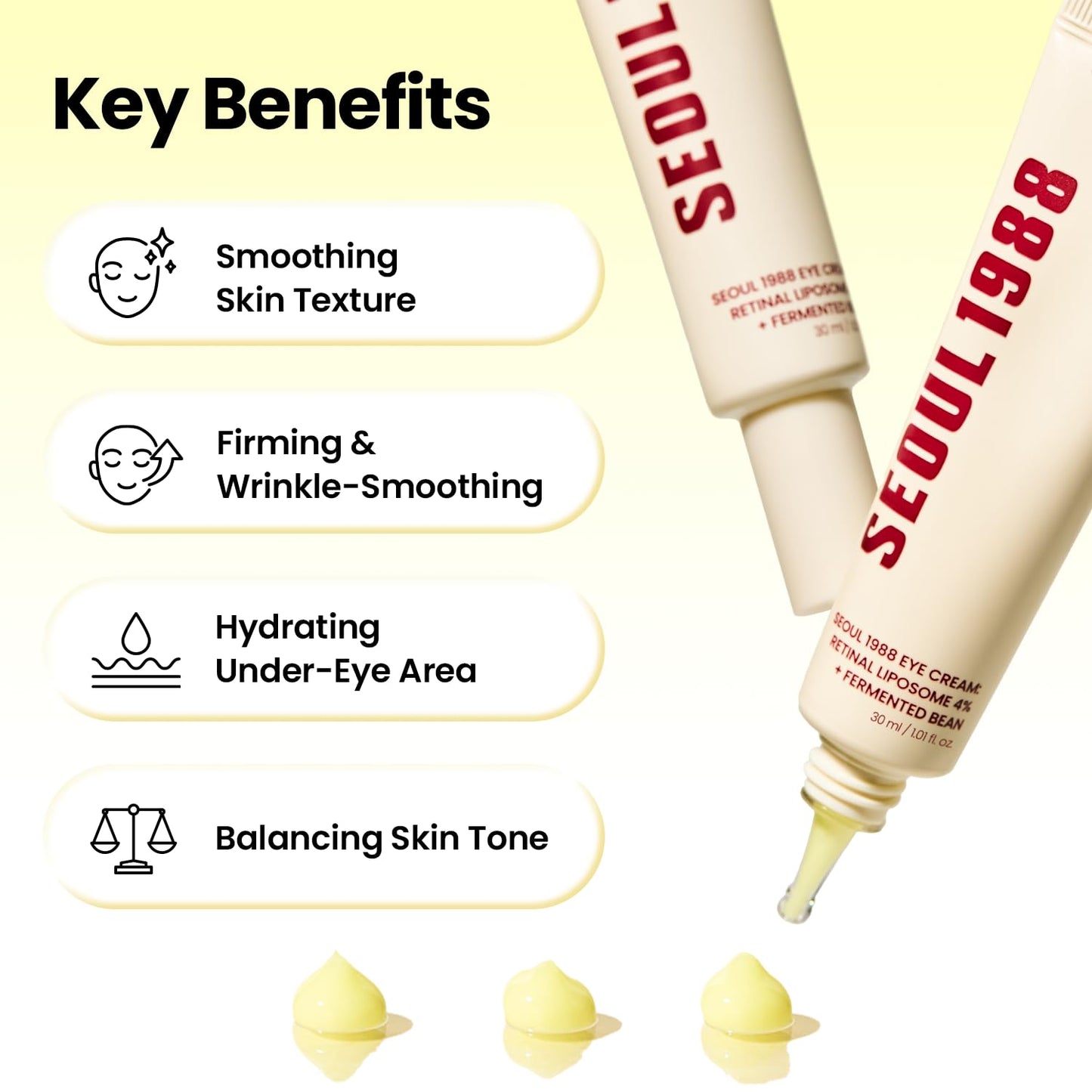 [KSECRET] SEOUL 1988 Eye Cream: Retinal Liposome 4% + Fermented Bean 30g