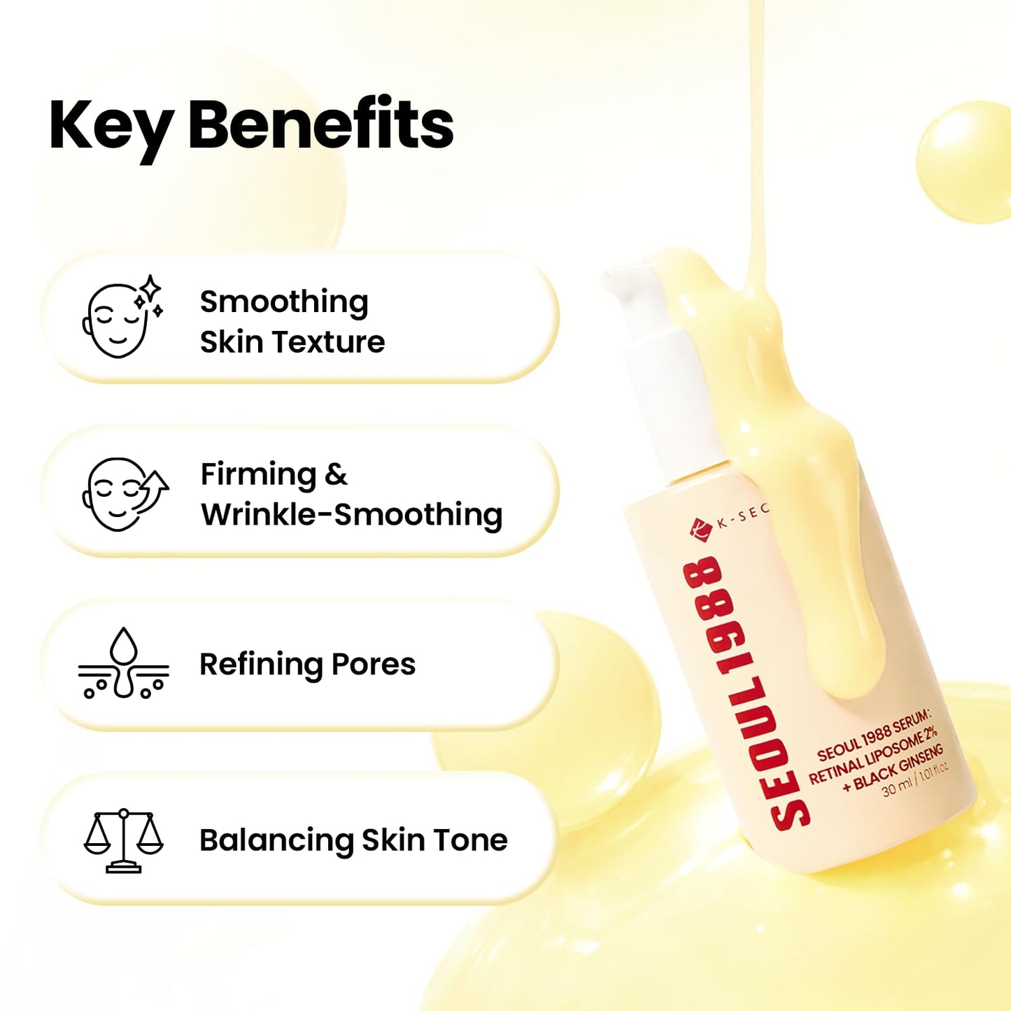 [KSECRET] SEOUL 1988 Serum: Retinal Liposome 2% + Black Ginseng 30g