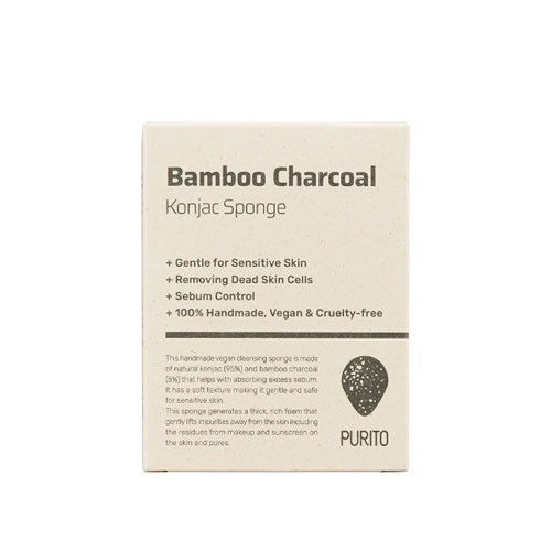 [PURITO]?Bamboo Charcoal Konjac Sponge