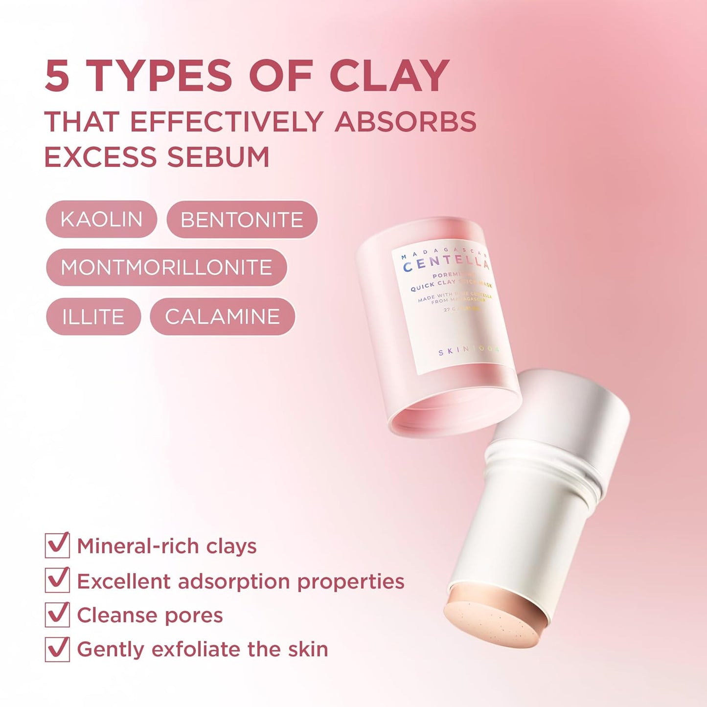 [SKIN1004] Madagascar Centella Poremizing Quick Clay Stick Mask 27g