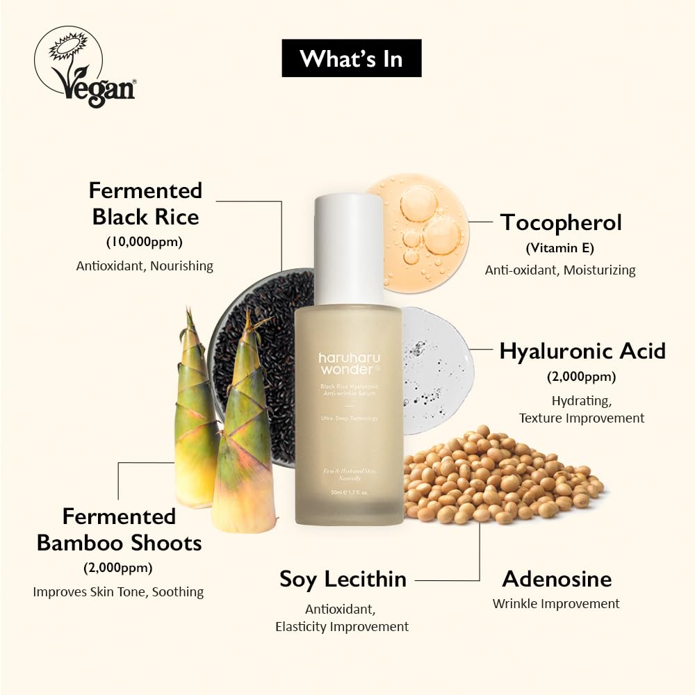 [haruharu wonder] Black Rice Hyaluronic Anti-Wrinkle Serum 50ml