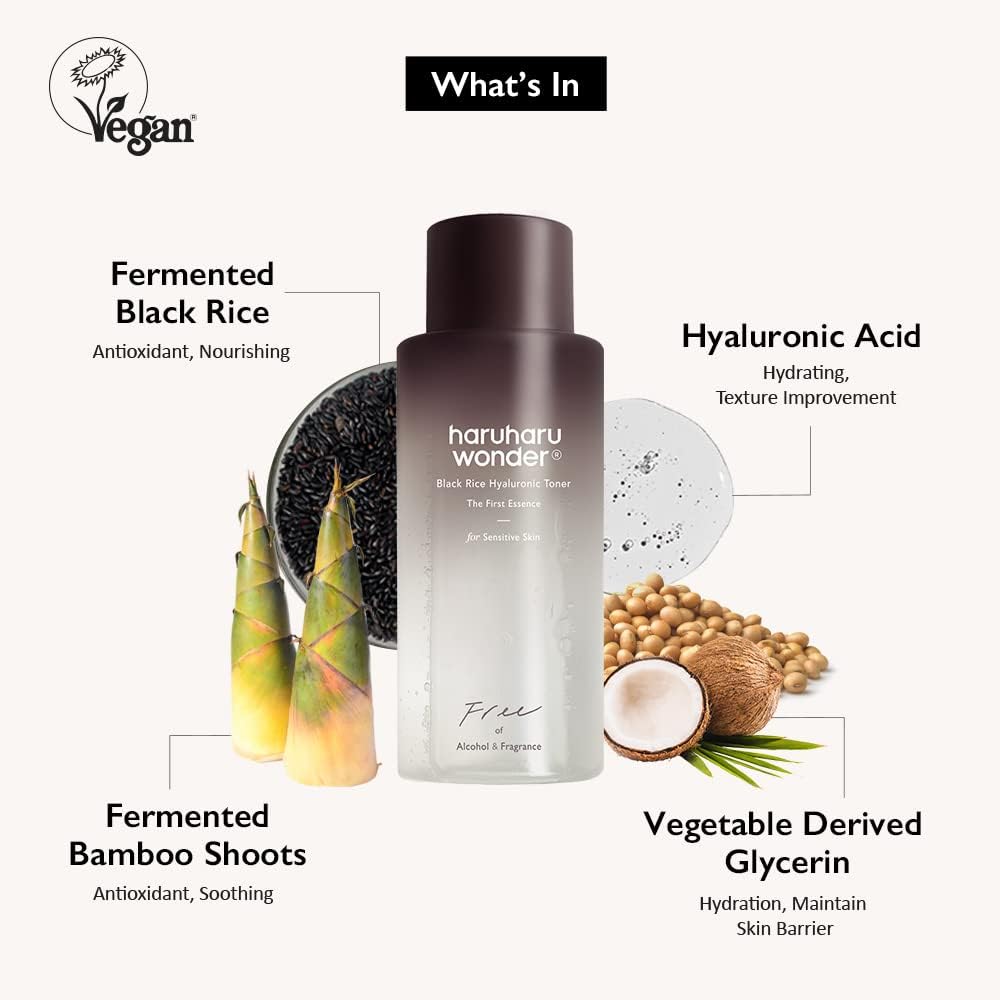 [haruharu wonder] Black Rice Hyaluronic Toner Free of Alcohol Fragrance 300ml