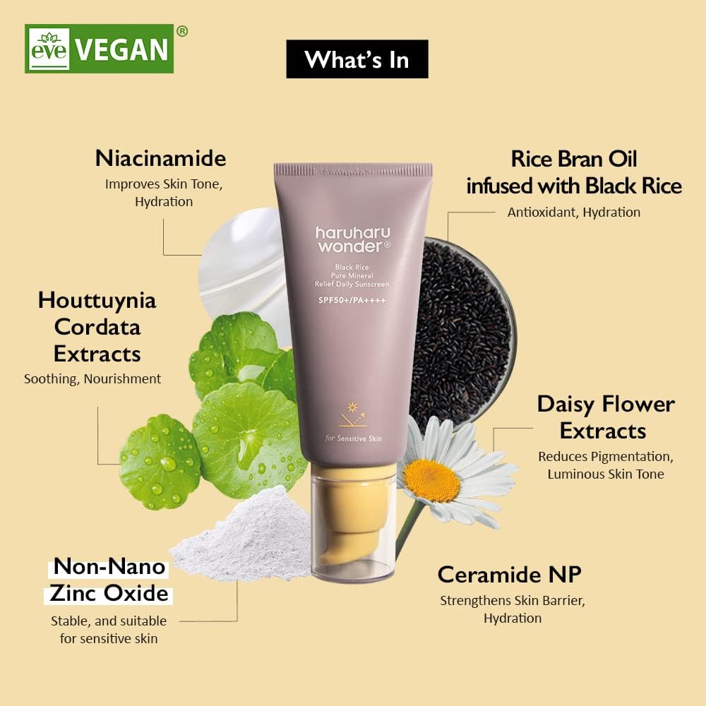 [haruharu wonder] Black Rice Pure Mineral Relief Daily Sunscreen 50ml